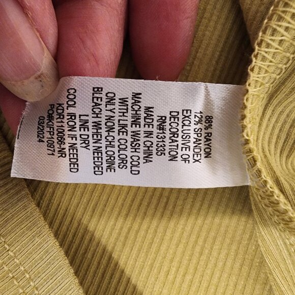 Urban social Ribbed Mini Dress NWT Green XL - Picture 9 of 9